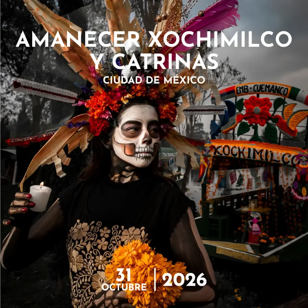 Práctica Fotográfica Catrinas: Canales del recuerdo, Xochimilco.